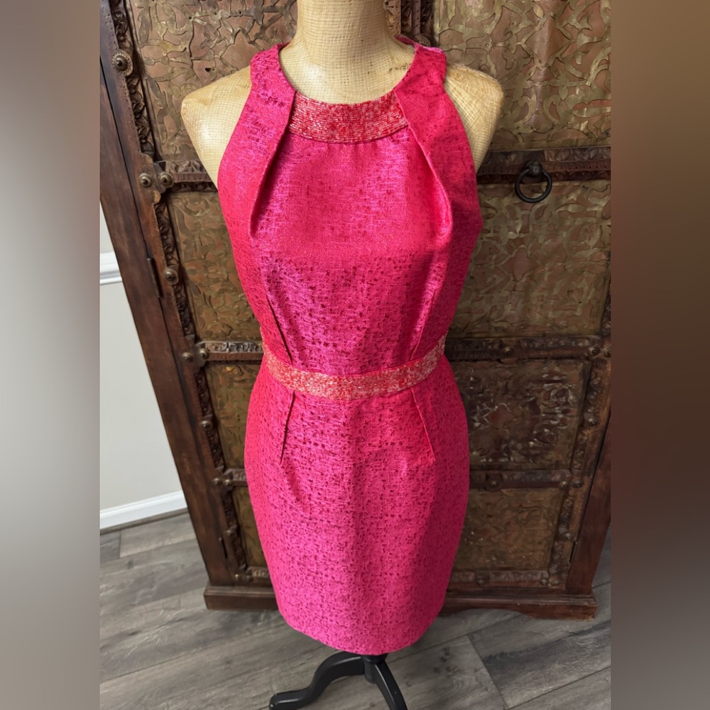 Carmen‎ Marc Valvo Elegant Pink Sleeveless Dress 8